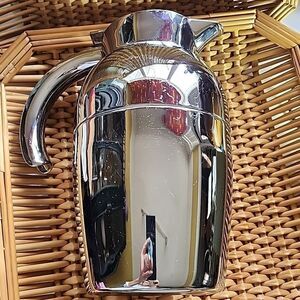 Vintage 90's Thermal Vaccuum Carafe Oggi Senator Stainless for Milk Water Coffee